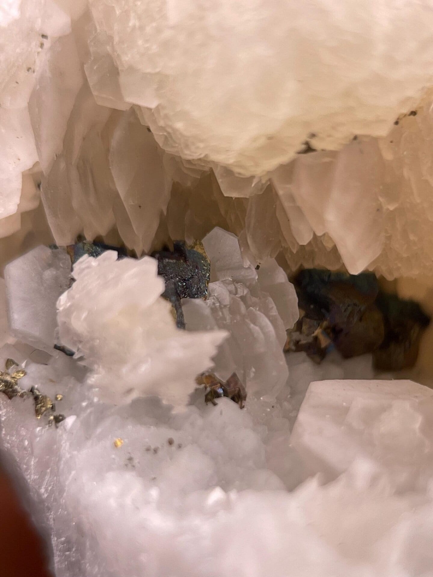 Collector UV-reactive calcite cluster, China mineral specimen