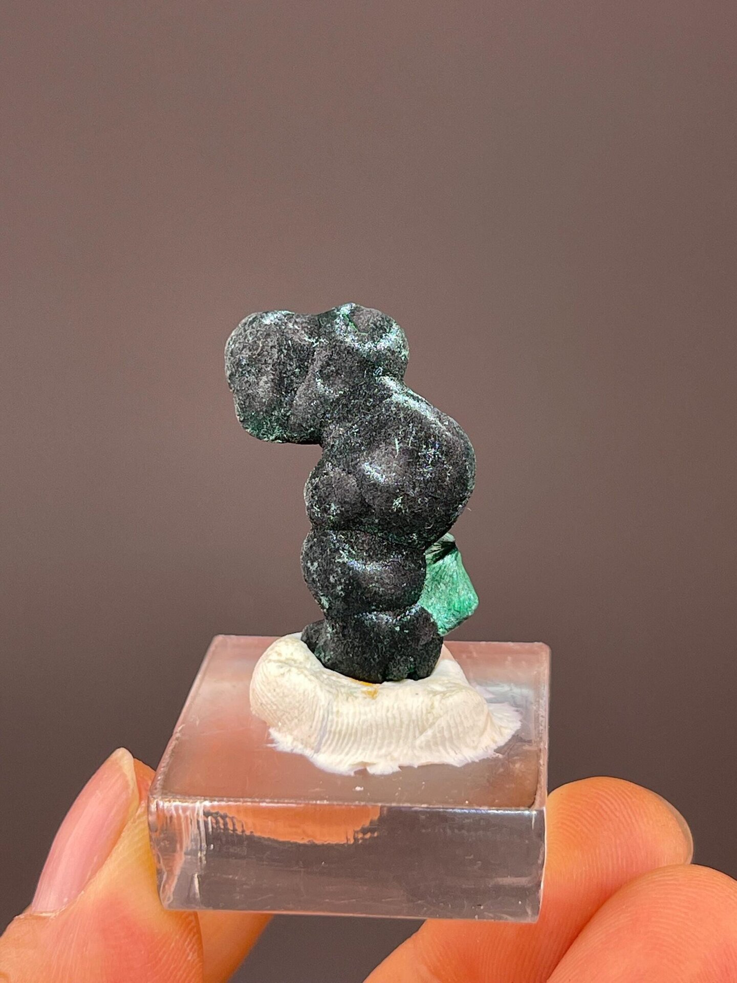 Velvety emerald green malachite with rounded botryoidal habit