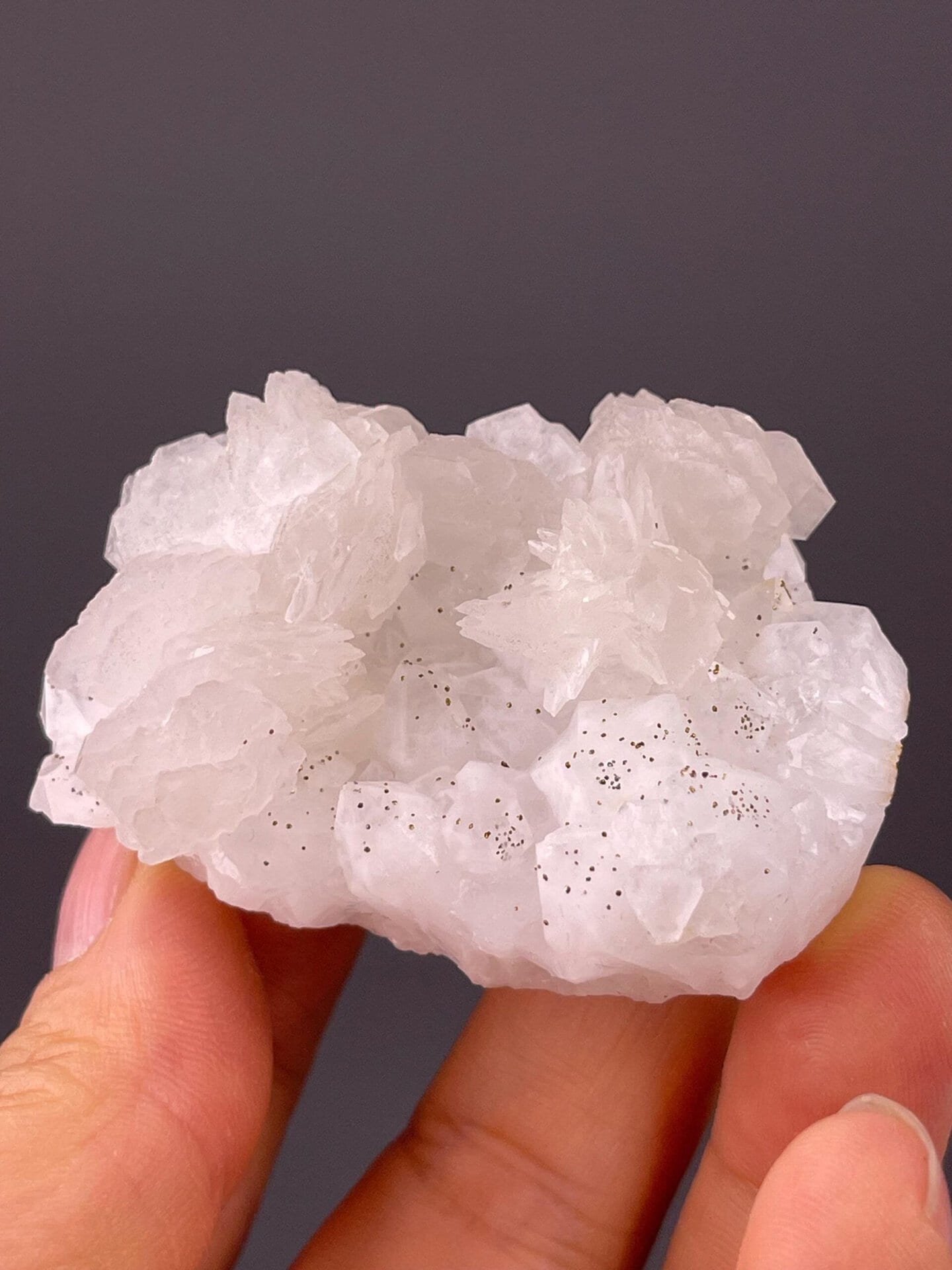 Yaogangxian quartz and pyrite specimen measuring 2.1×1.6×1.0 inches