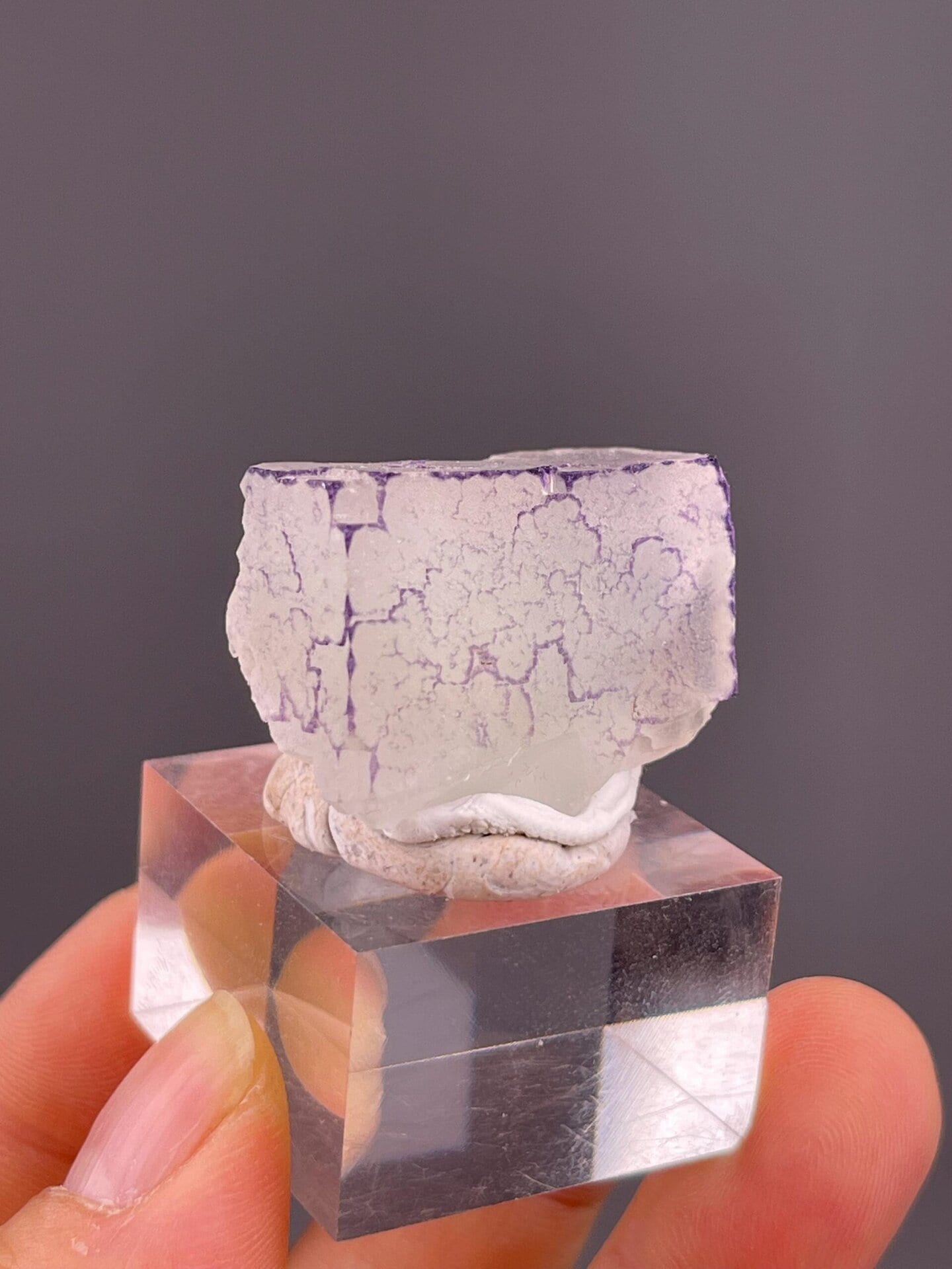 Fluorite with purple zonal accents from Guizhou China