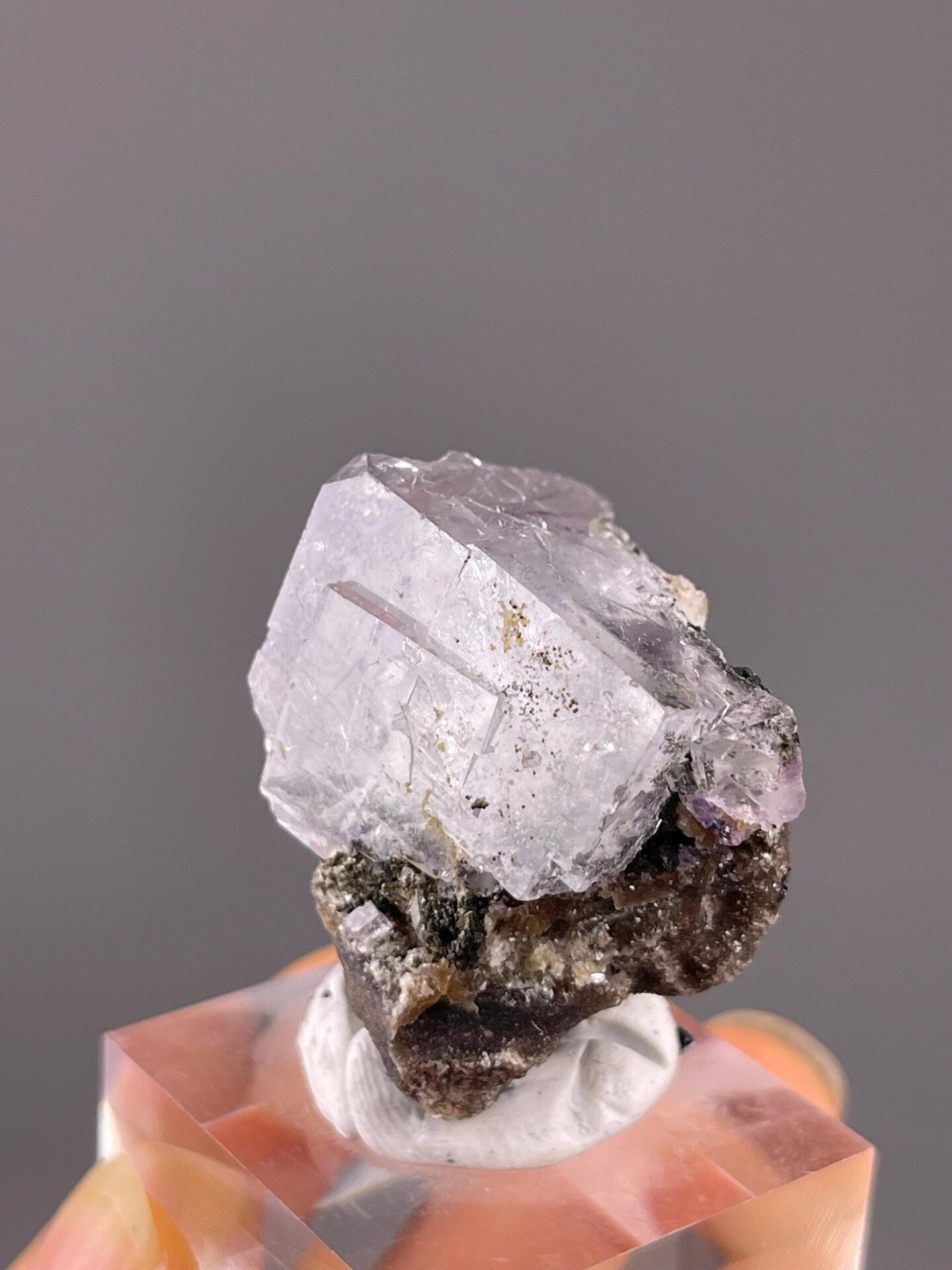 Phantom fluorite on cassiterite matrix from Yaogangxian Hunan