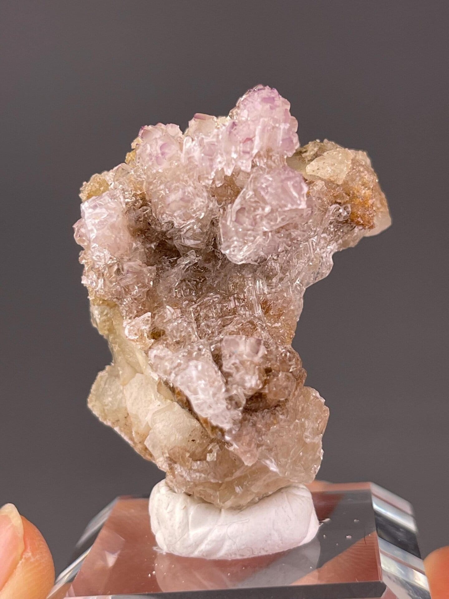 Pale purple etched fluorite specimen from Hubei, China