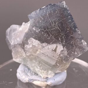 Fluorite Crystal Cube - Purple-Blue Etched Surface - Fujian Origin - Collectible Raw Mineral