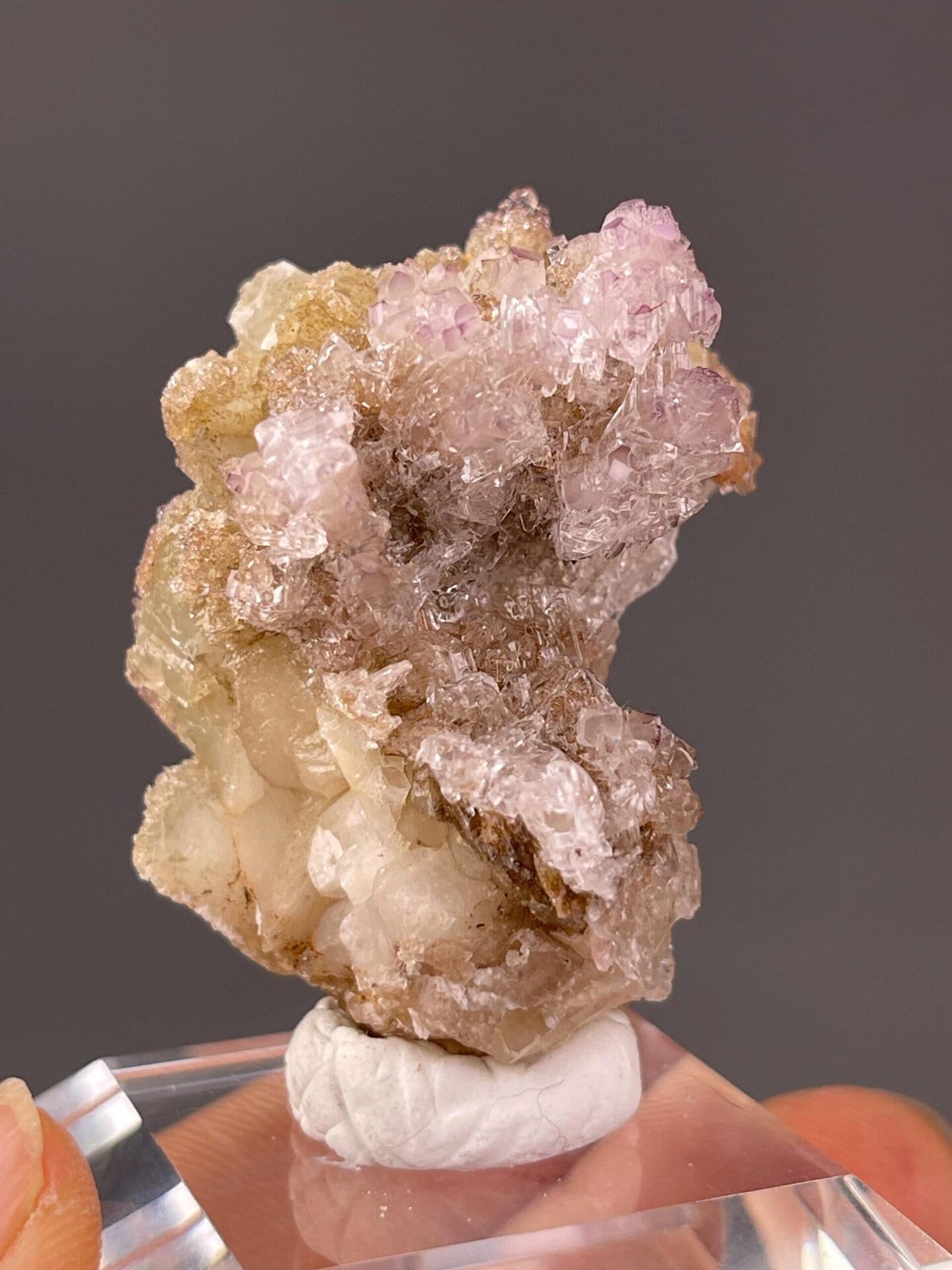 Transparent pale purple fluorite 1.6×1.4×1.1 inches