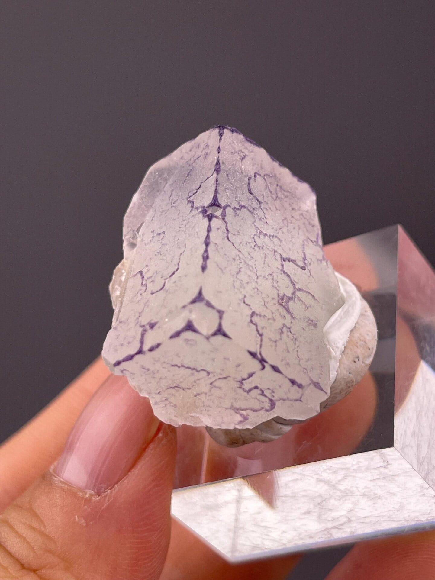 Full view of fluorite purple accents Guizhou specimen