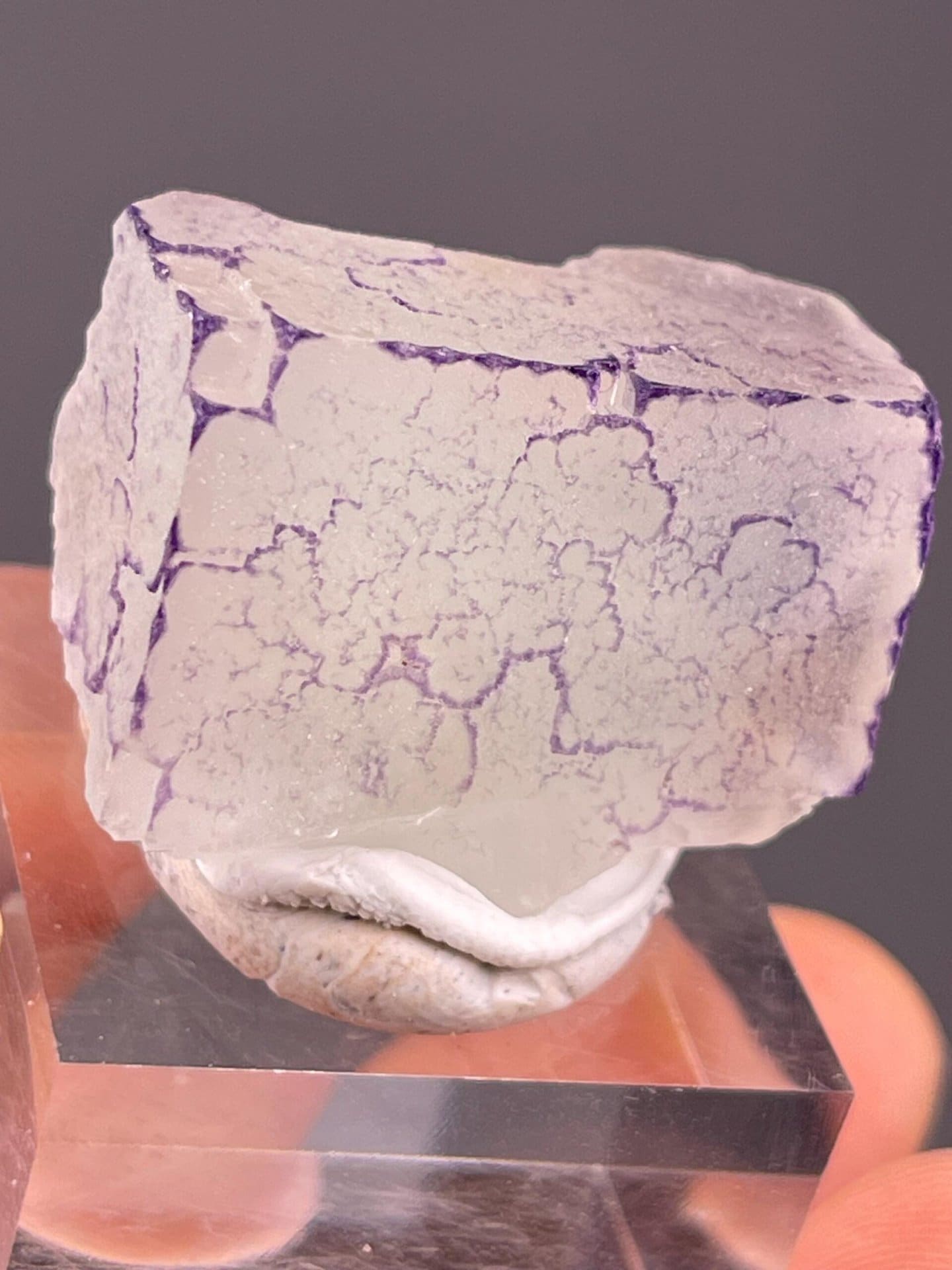 Fluorite purple accents Guizhou ruler scale reference