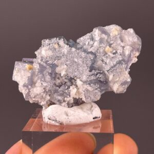 Blue Cubic Fluorite Gem - Calcite Layered - Ma'anshan, China - Ideal for Collectors