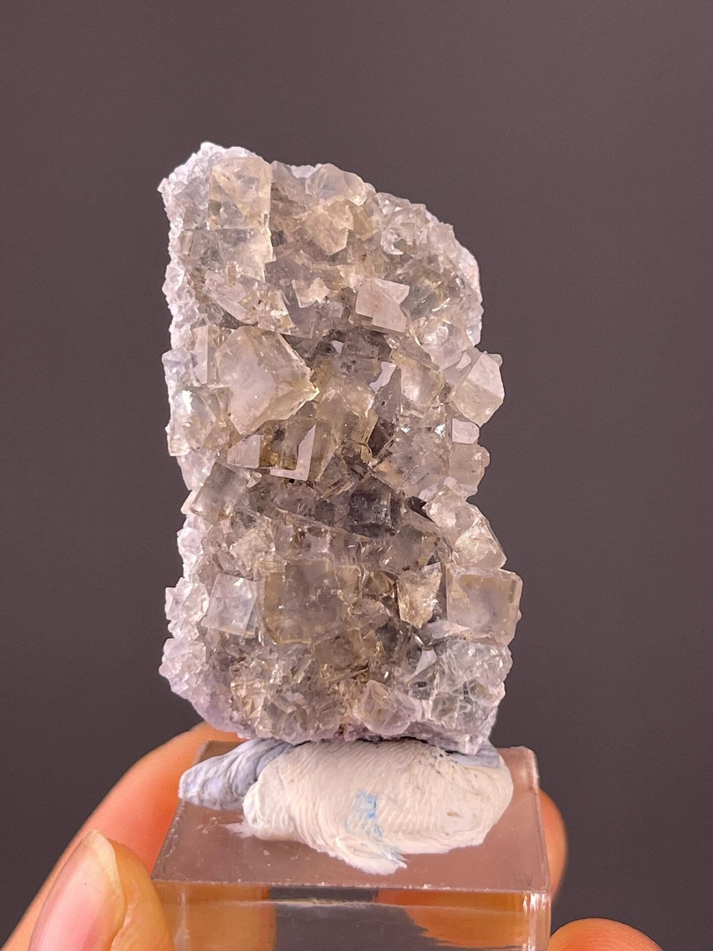 Side view of yellow fluorite Beijing specimen