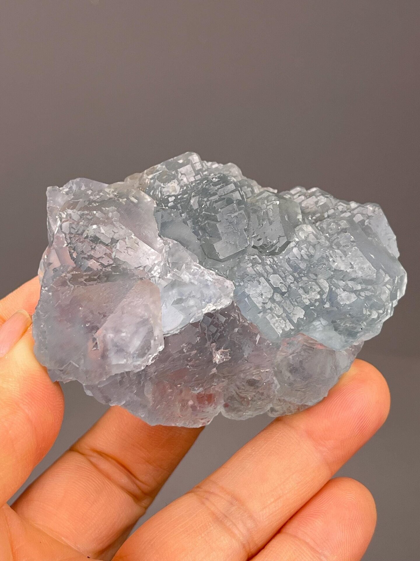 Blue-green fluorite side profile Hunan specimen