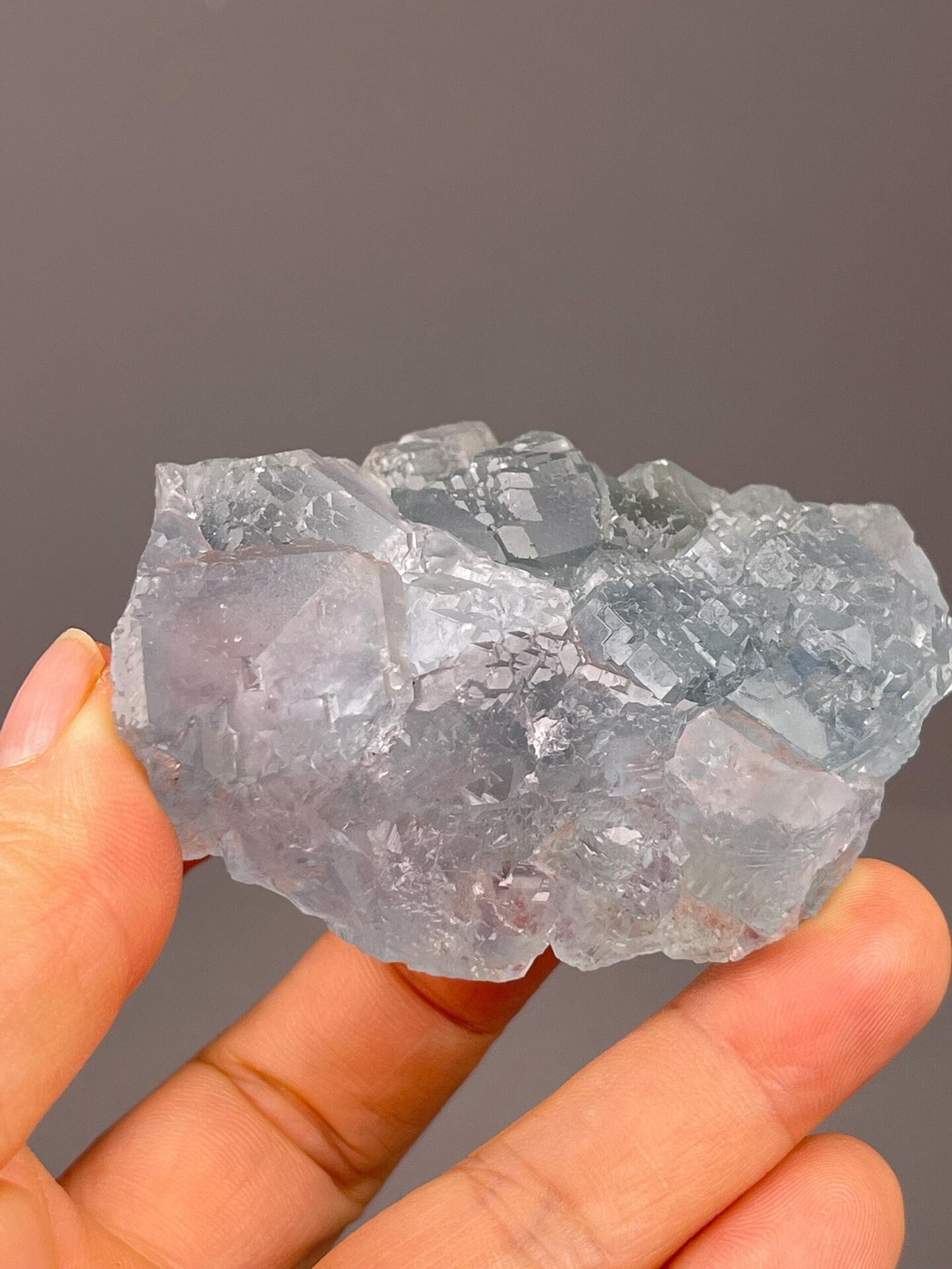 Fluorite surface daylight fluorescence detail