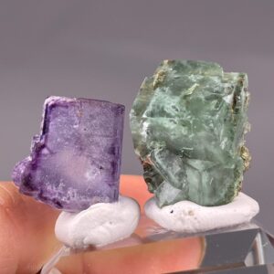 Fluorite Crystal Collection - Green and Purple Hues - Yaogangxian Mine Origin - Ideal for Educational Exploration