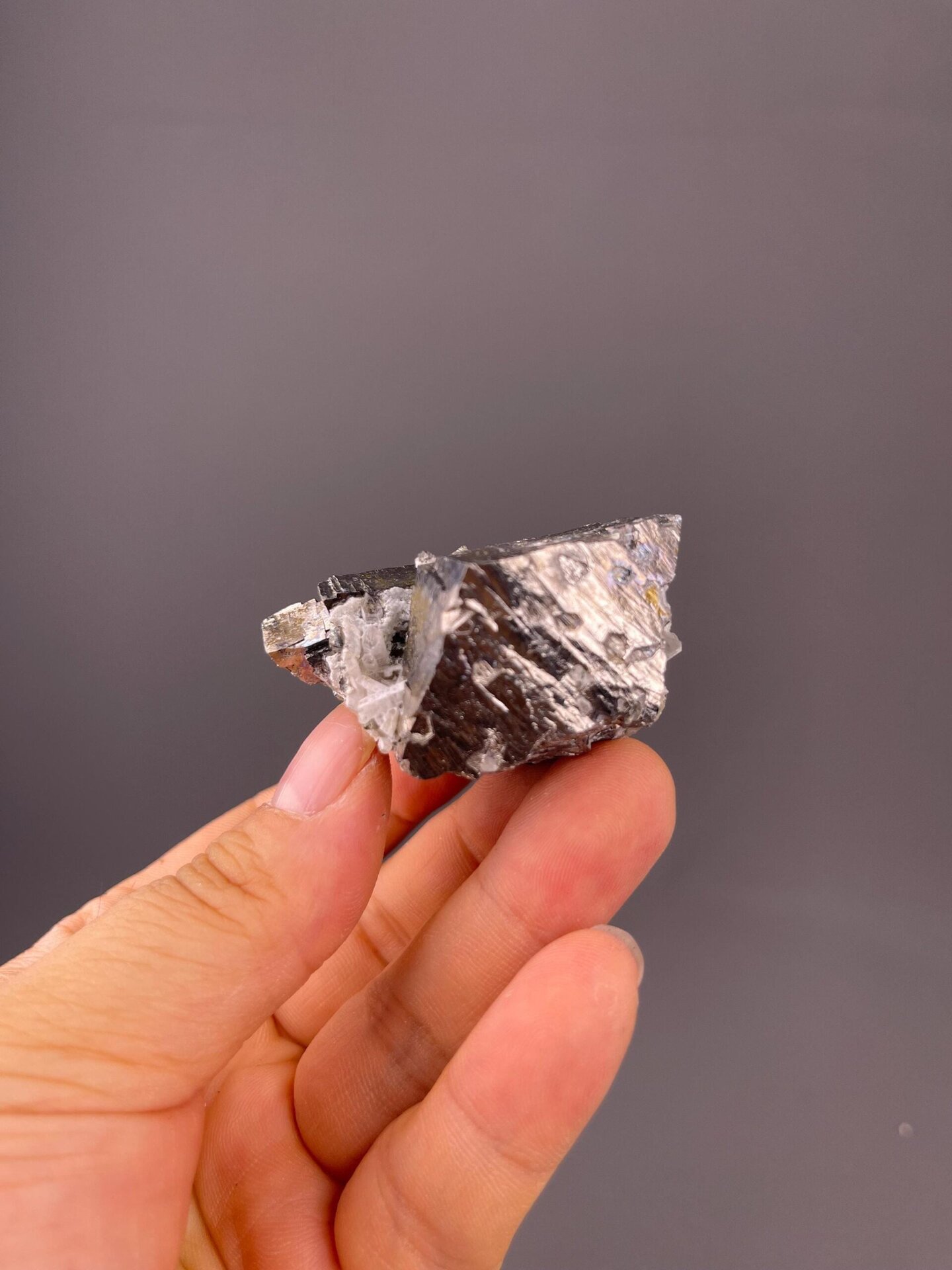 Bournonite crystal side profile China specimen