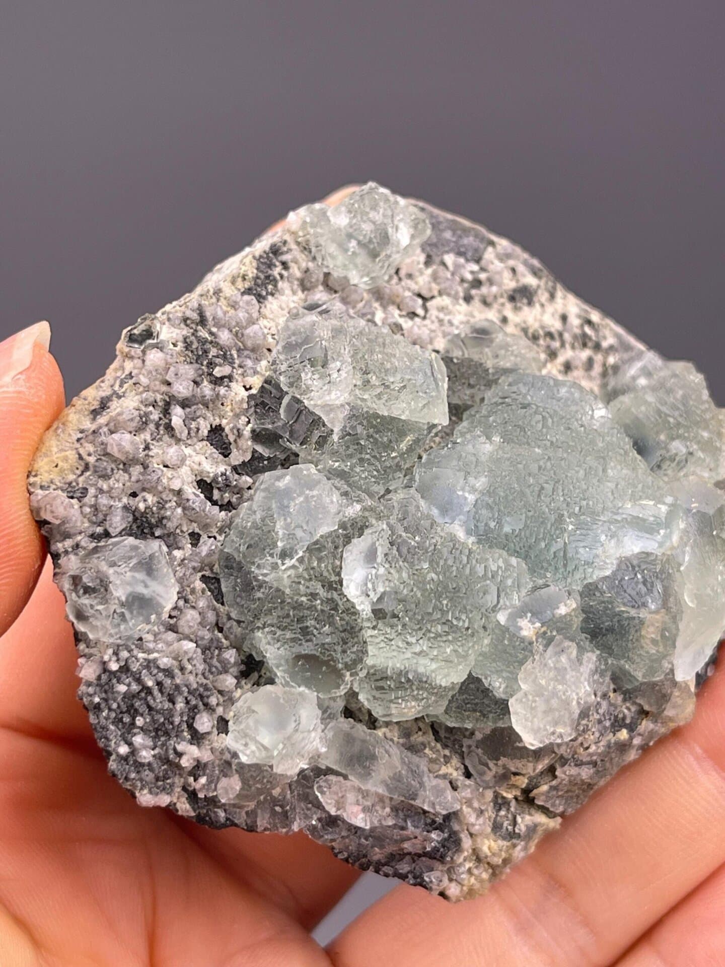 Green fluorite Fujian cluster scale reference
