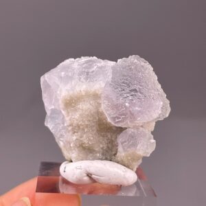 Fluorite Cubic Crystals - Etched with Purple Hues - Xianghualing Mine, China - Perfect for Natural Display