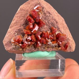 Vanadinite Mineral Cluster - Vibrant Fiery Red - Mibladen, Morocco - Natural Collector's Gem