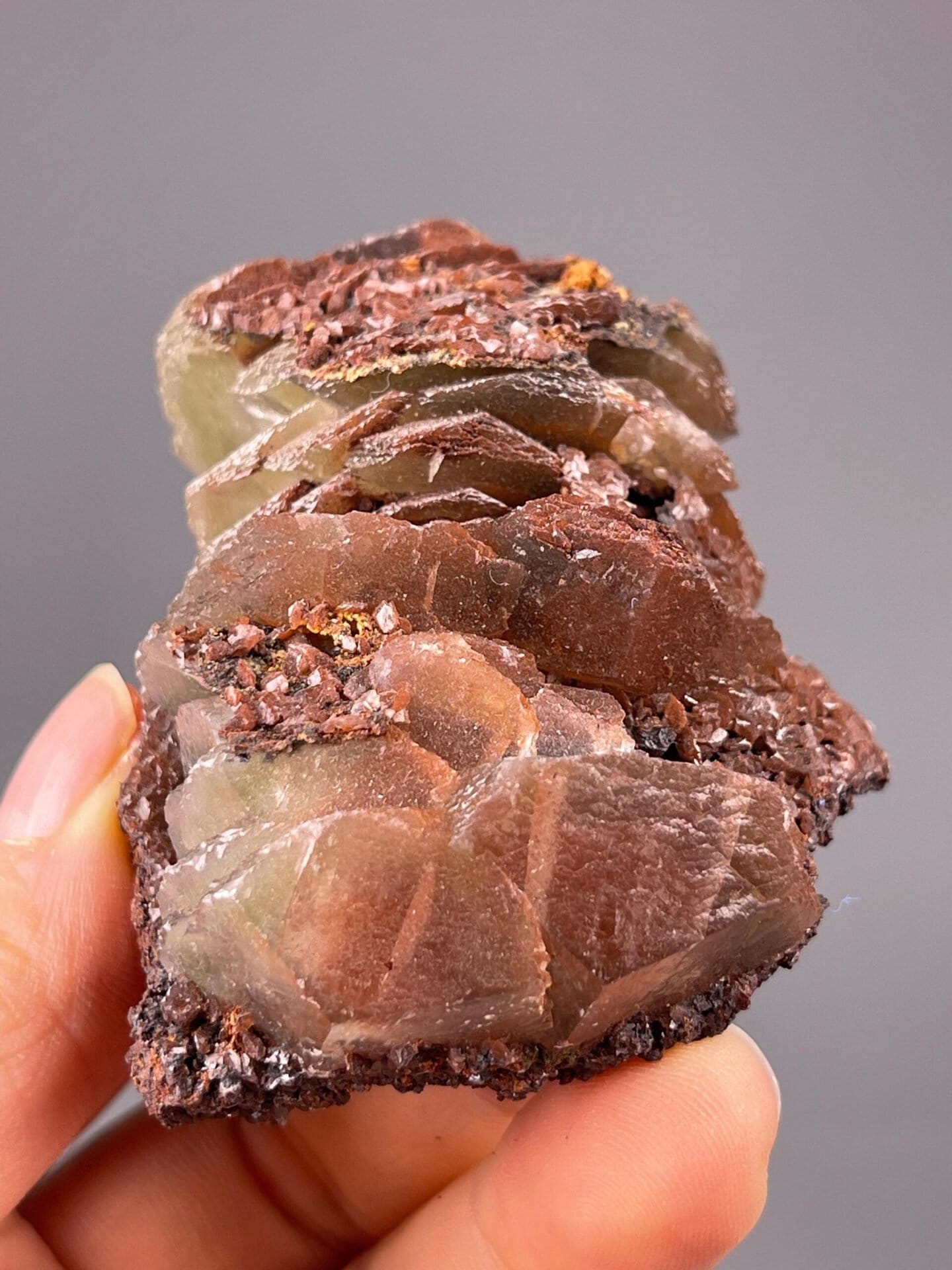 Top view of calcite tower apex