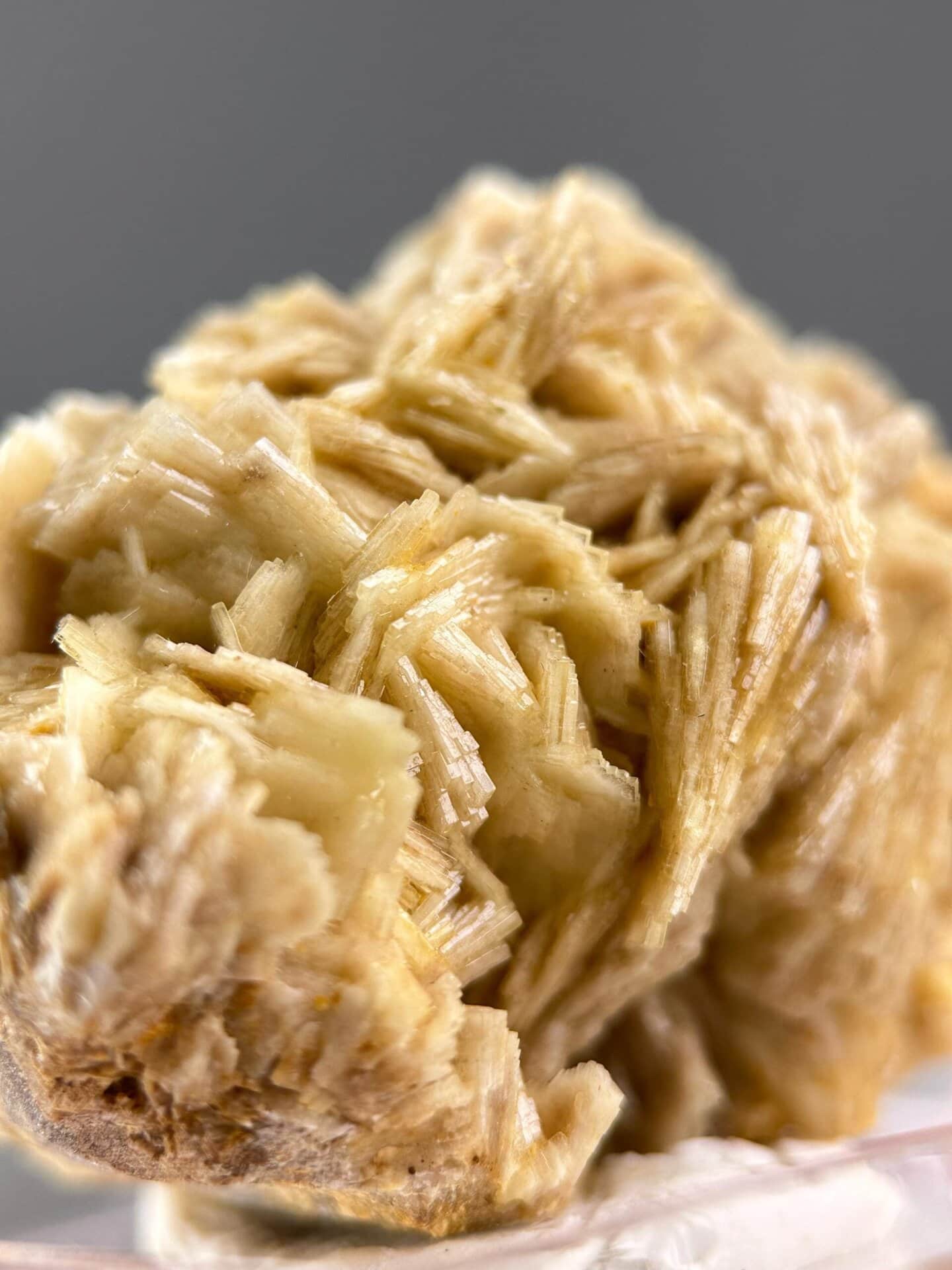 Top view of barite crystal formation