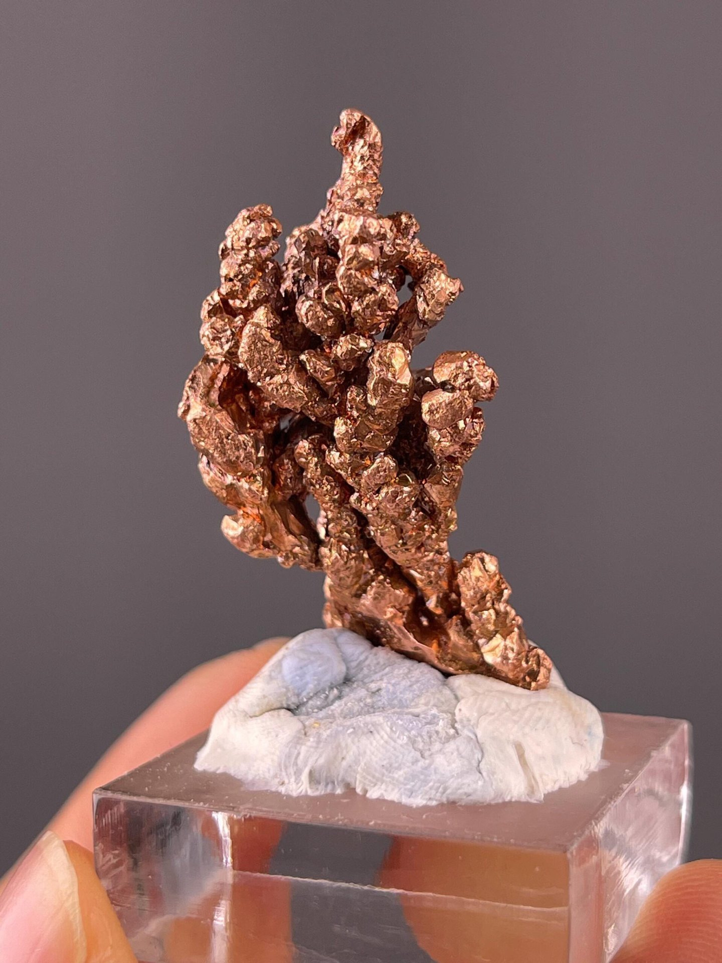 Intricate native copper crystalline texture