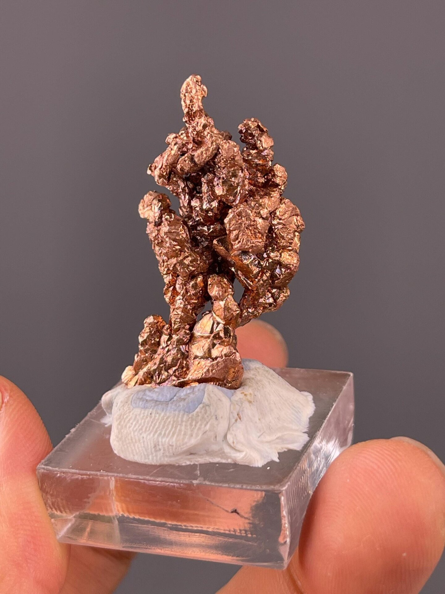Scale reference of native copper nugget from Jiangxi