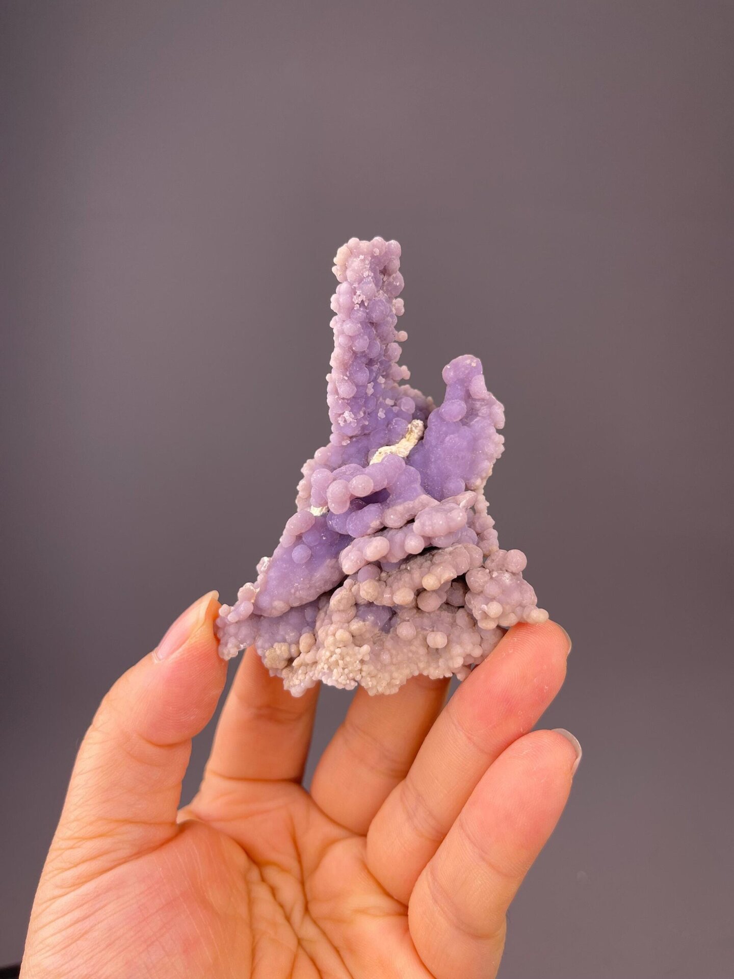 Scale reference of grape agate cluster from Sulawesi