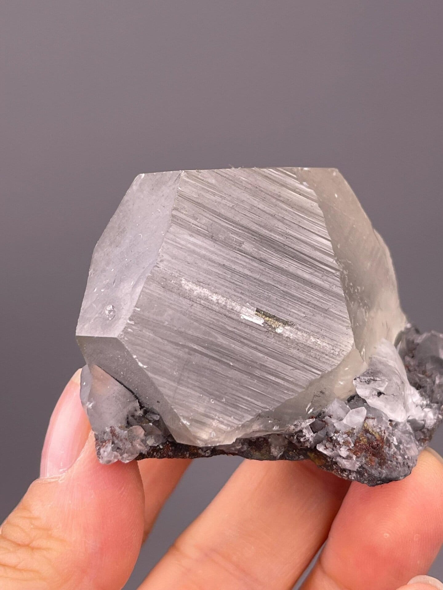 Top view of Fujian calcite crystal habit