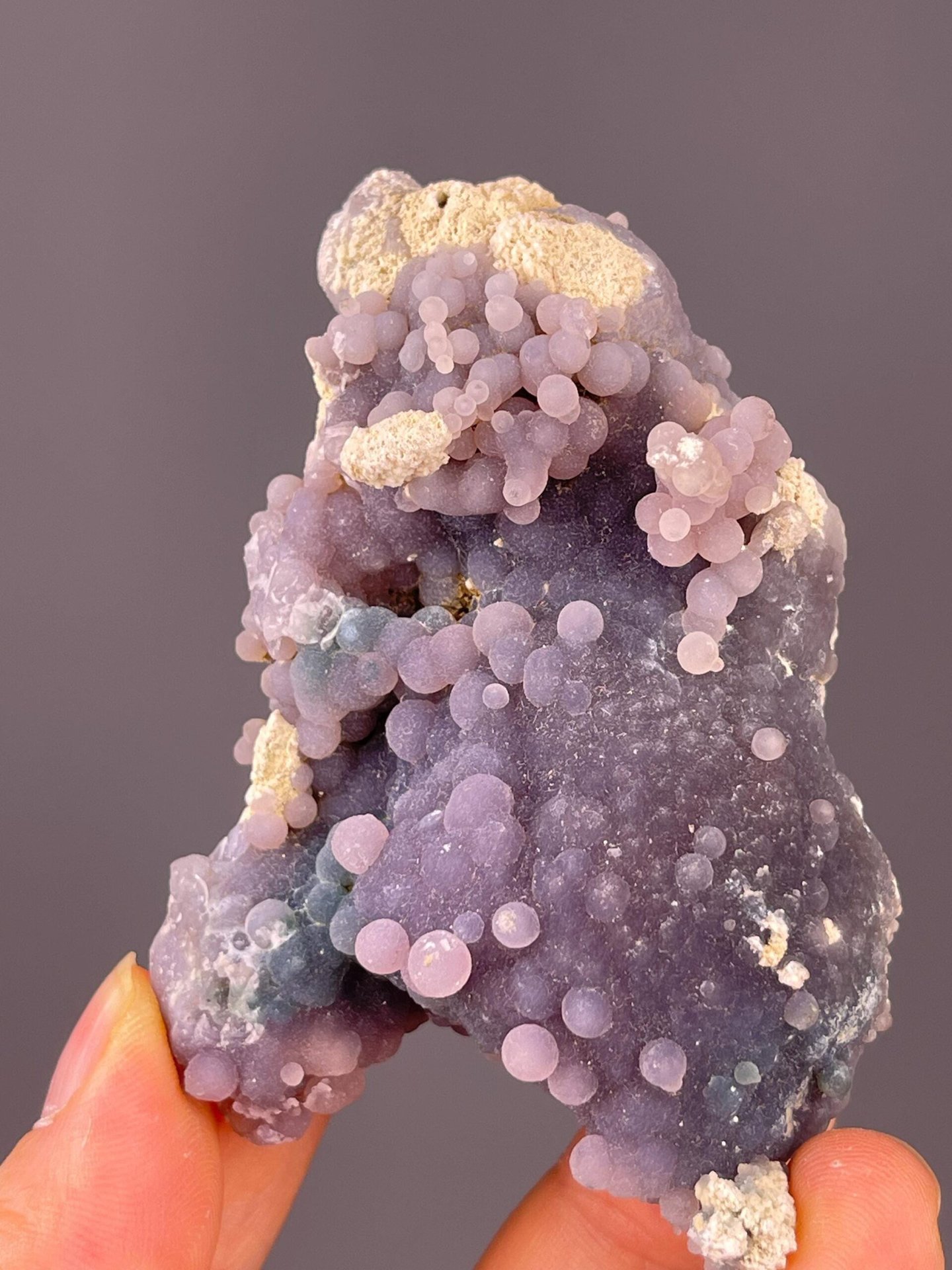 Scale reference of Sulawesi grape agate chalcedony cluster