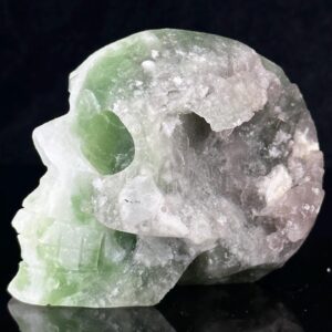 Green Fluorite Skull - Intricately Hand-Carved - From China - Perfect for Healing and Décor