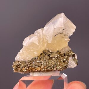 Exquisite Calcite on Pyrite Cluster - Translucent Gemstones - Chenzhou, Hunan - Perfect for Collectors