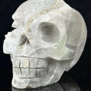 Fluorite Skull - Hand-Carved - Natural Quartz Geode - Metaphysical Healing Decor