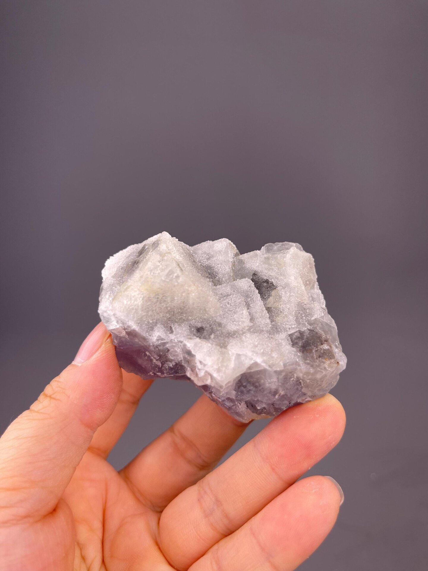 Sugar-coated and etched blue fluorite, Fujian Province, China