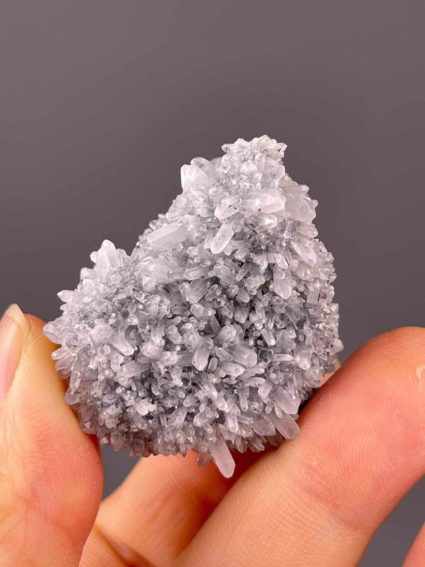 Quartz cluster with fluorite core, Fujian Province, China