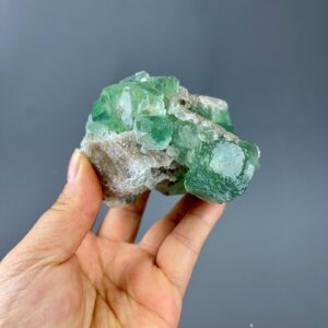 Xianghuapu Fluorite Cluster - Apple Green Gemstone - Rare Chinese Mineral - Collector's Treasure