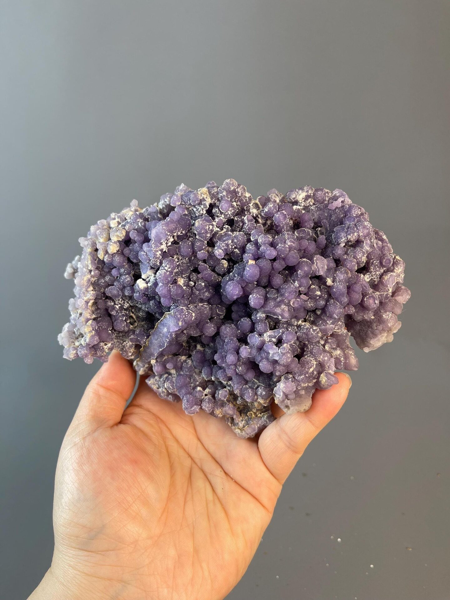 Deep purple grape agate large cluster from Indonesia
