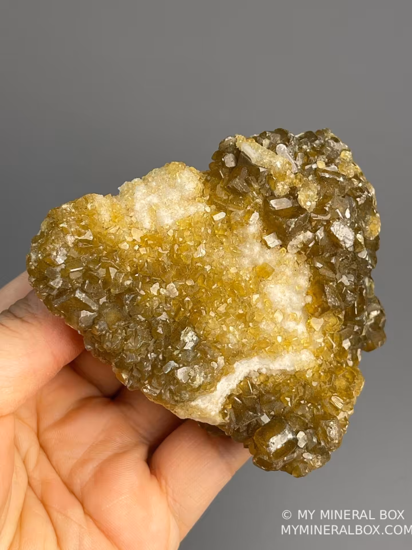 Jiangxi golden barite calcite complementary combination