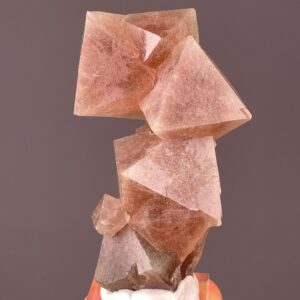 Red Fluorite Octahedral Cluster - Distinctive Structures - Inner Mongolia - Collector's Gem