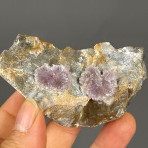 Purple Flos Ferri Aragonite - Radiant Crystal Formation - Austria - Unique Green Glow