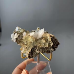 Xianghualing Fluorite Mineral - Leopard Pattern Specimen and Calcite - China - Collector's Unique Gem