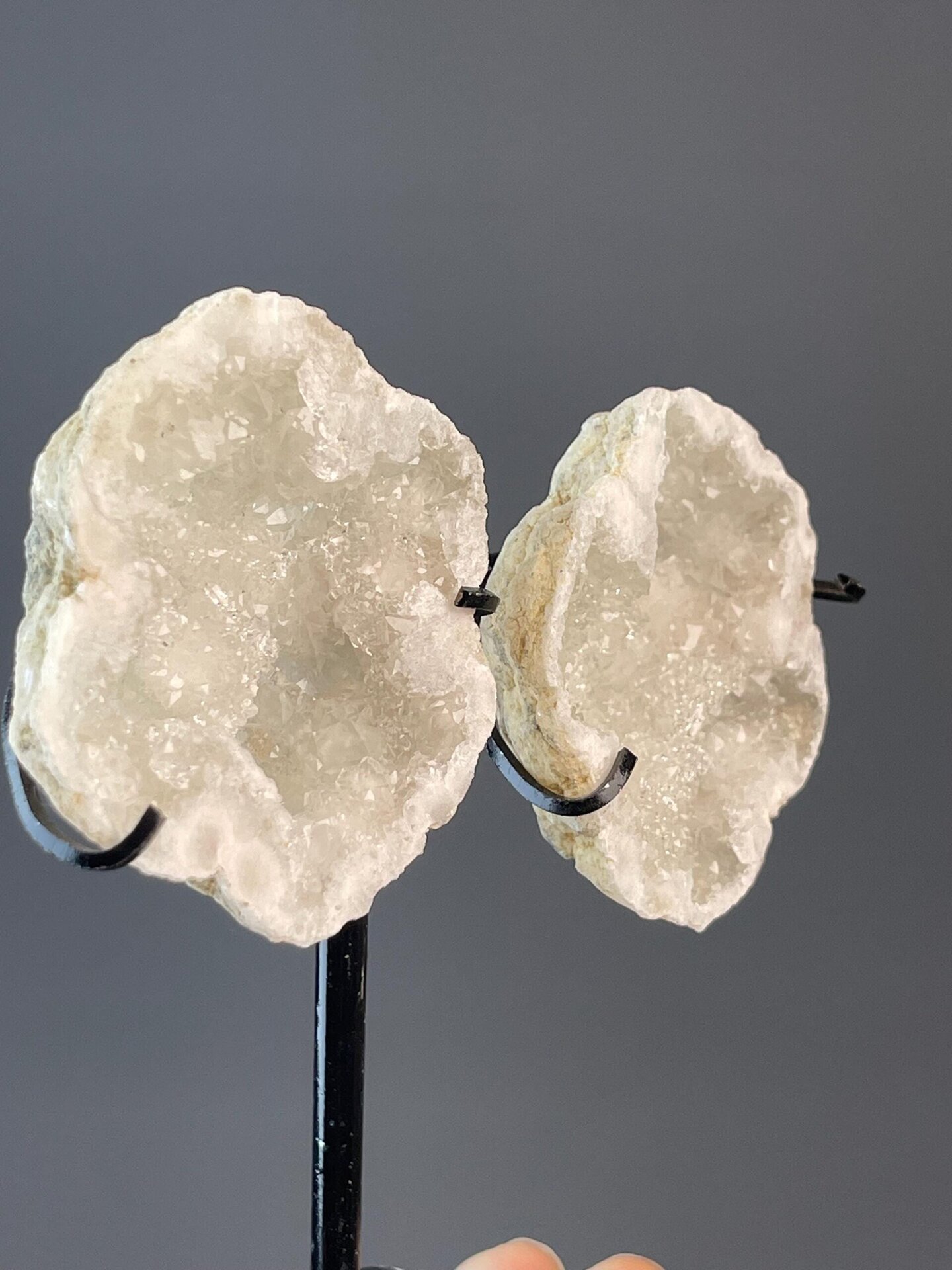 Brazilian quartz geode displaying vitreous crystal luster