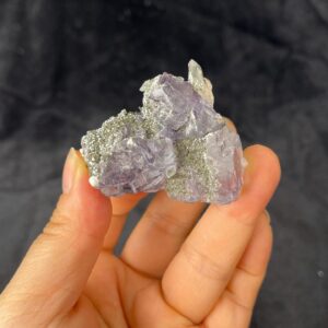Stunning Purple Fluorite Quartz - Twin Crystal Cluster - YGX Origin - Perfect for Collectors