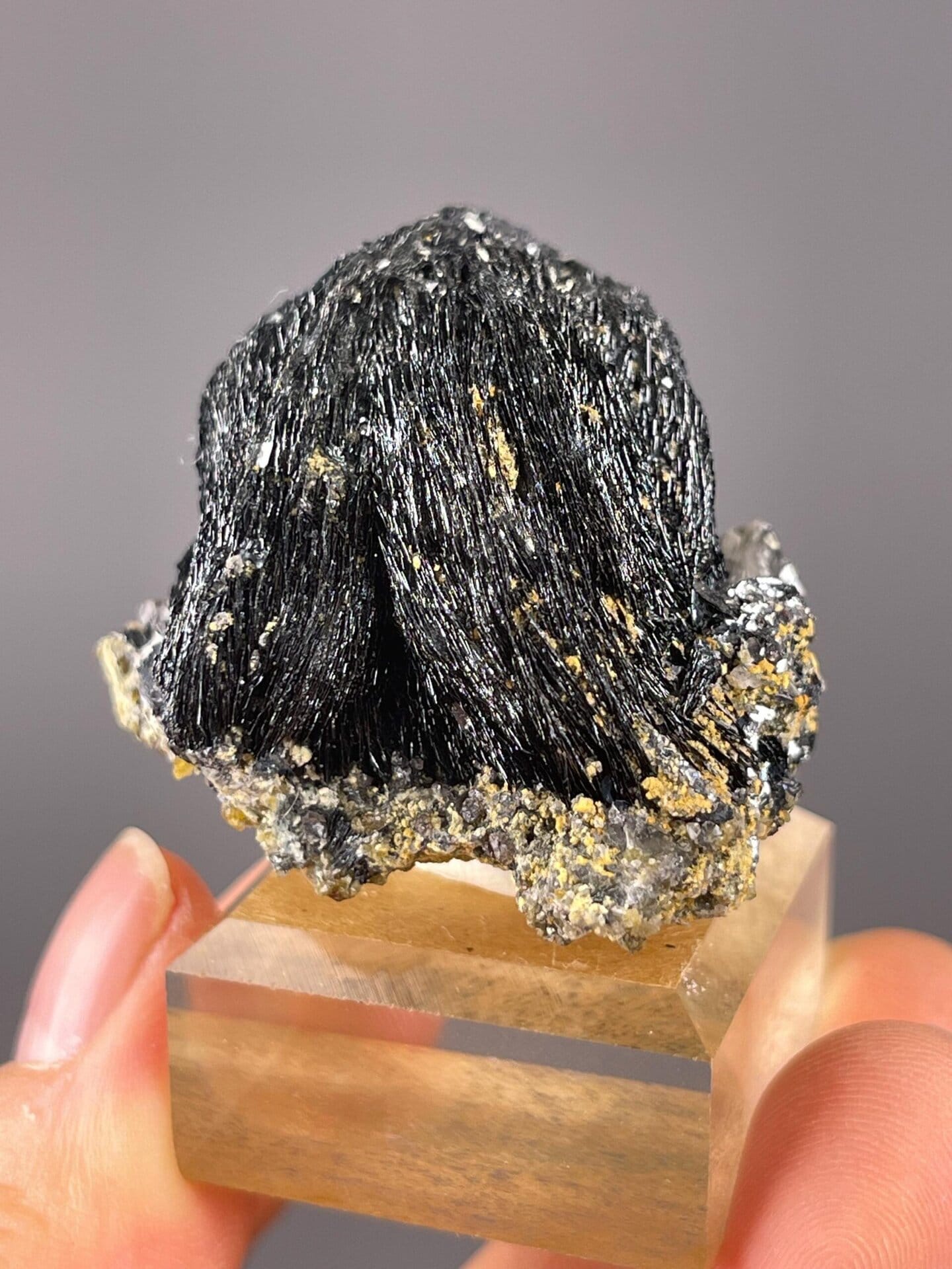 Specular hematite crystal cluster from Bayan Obo, Inner Mongolia