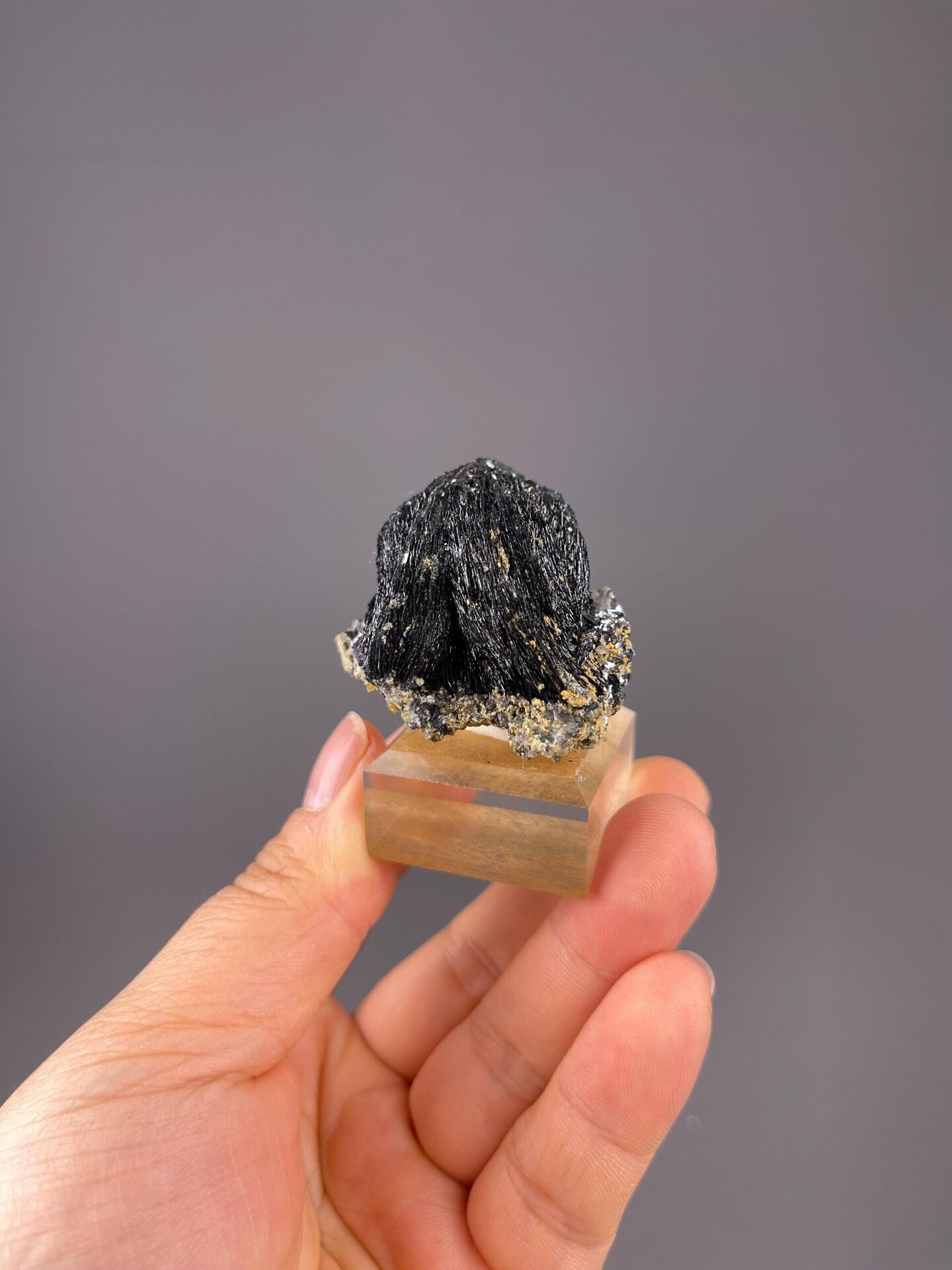 Metallic-silver platy hematite crystals from Bayan Obo deposit