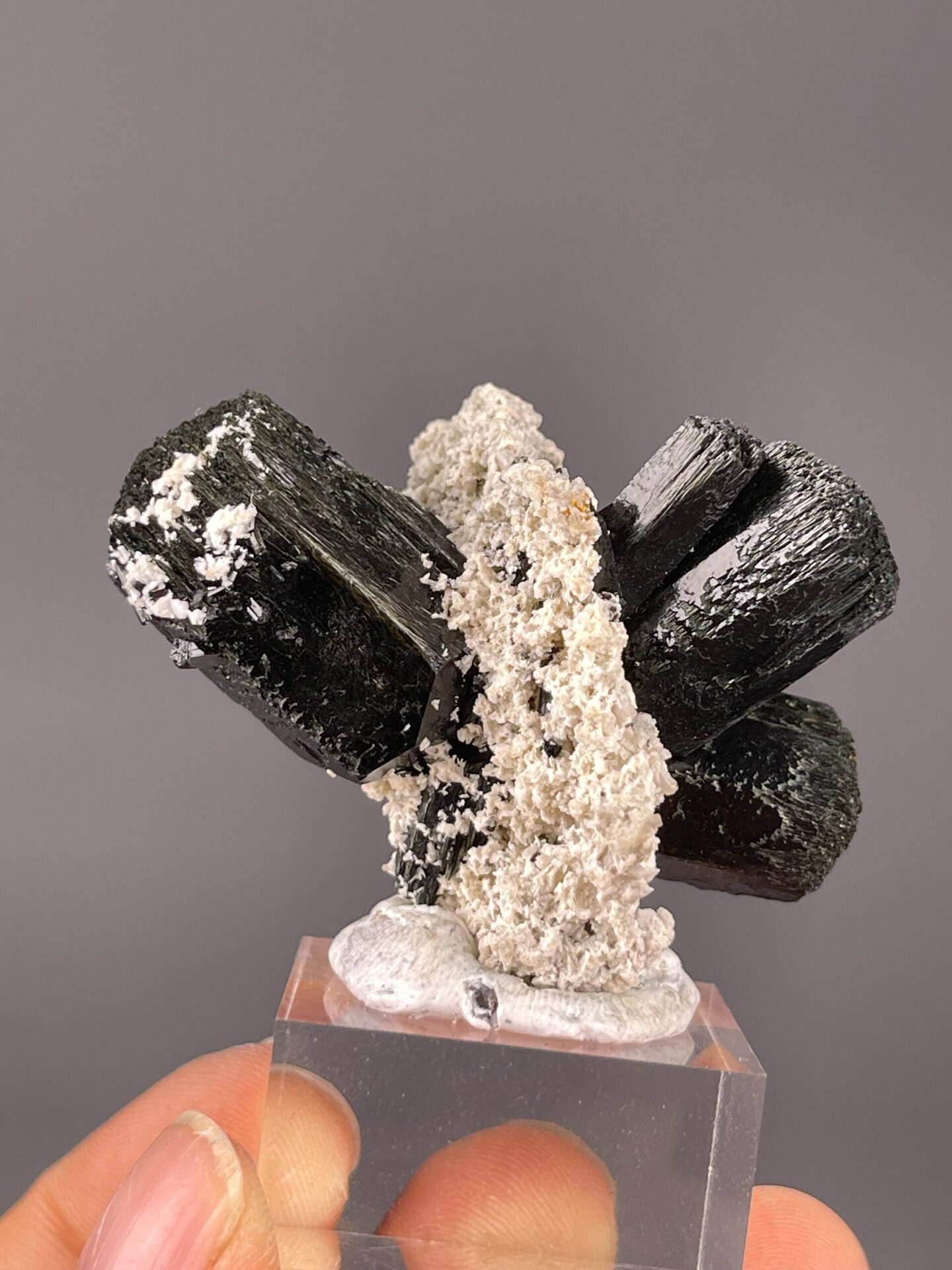 Black tourmaline schorl from Namibian occurrence on matrix