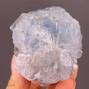Blue Fluorite Crystal Cluster - Translucent Cubic Gems - Shangbao Mine, China - Ideal for Collectors