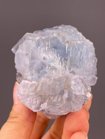 Blue Fluorite Crystal Cluster - Translucent Cubic Gems - Shangbao Mine, China - Ideal for Collectors