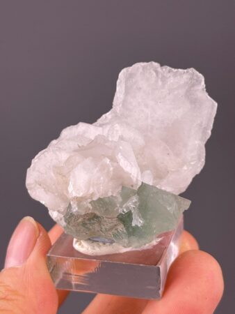 Green Fluorite and Calcite Cluster - Natural Raw Specimen - Sourced from Fujian, China - Ideal for Collectors