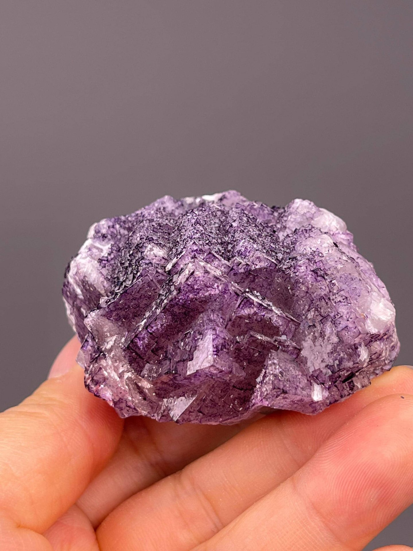 Guizhou fluorite cluster measuring 2.6×1.5×1.7 inches