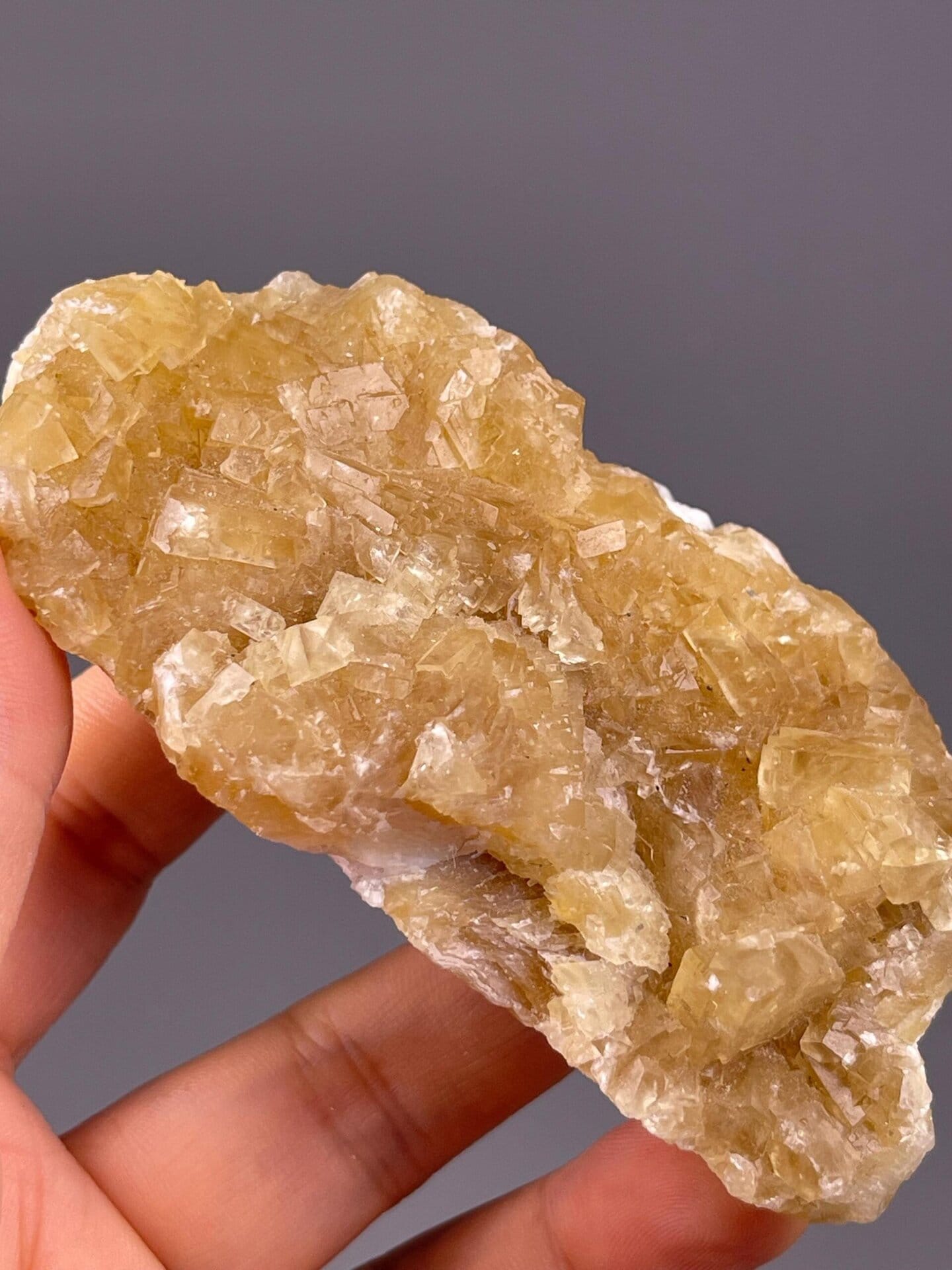 Golden yellow fluorite specimen, 6.53 oz, vitreous luster