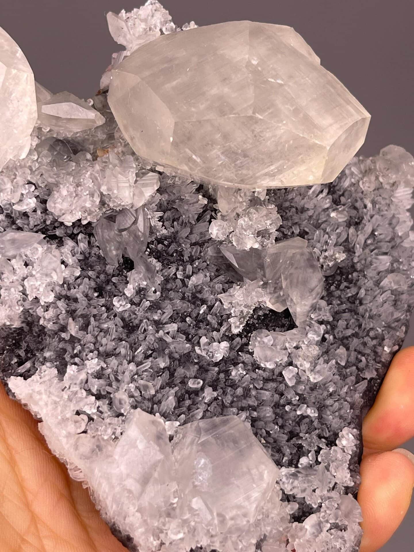 Calcite with triangular cross-section measuring 4.5×3.5×1.7 inches