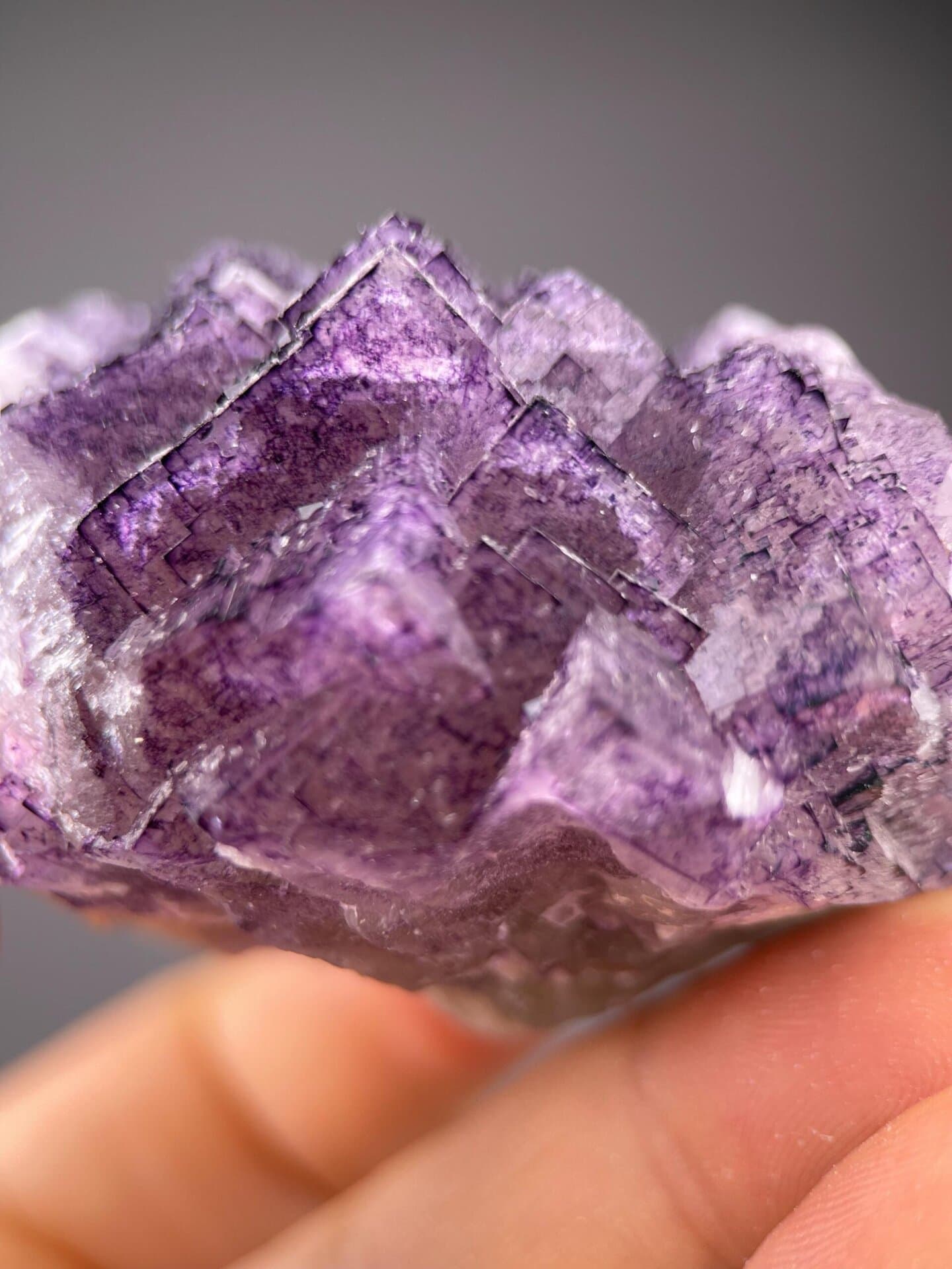 Multi-crystal fluorite cluster with vivid color saturation
