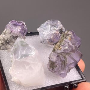 Purple Fluorite Raw Crystal Set - Unique Specimens from Hunan, China - Perfect for Collectors